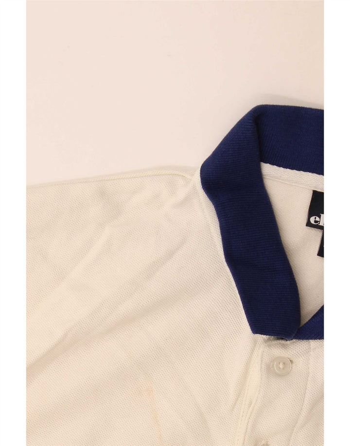 Polo Ellesse Hombre Pequeño De Algodón Blanco Roto