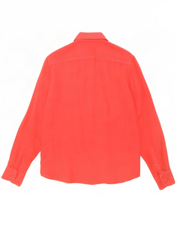 Camisa Massimo Dutti Hombre Mediana Lino Rojo