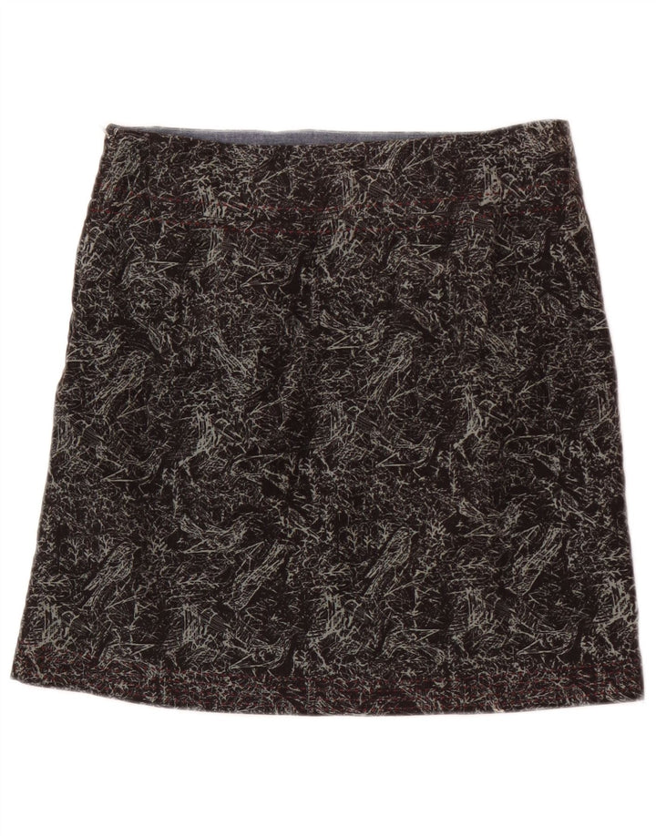 White Stuff Minifalda de pana con estampado abstracto para mujer UK 8 Small W28 Gris