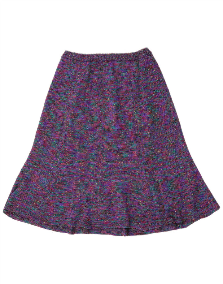 Vintage mujer A-Line falda mediana W32 multicolor moteado