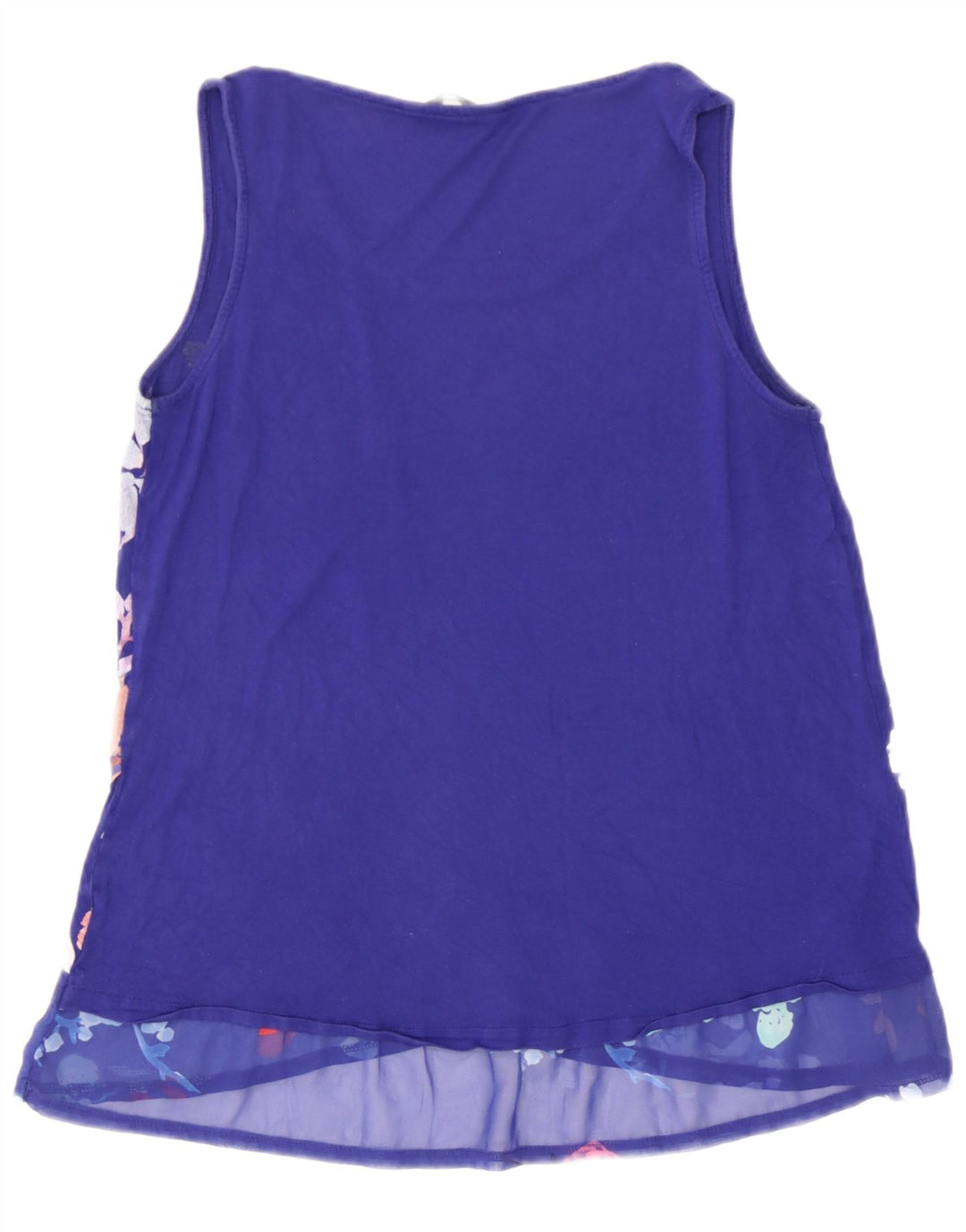 Desigual Blusa sin mangas para mujer Top Reino Unido 12 Azul medio Floral