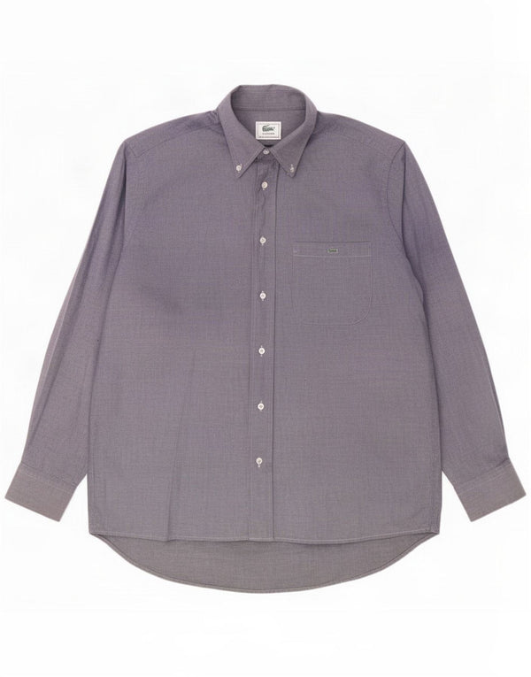 Lacoste Mens Shirt Size 39 Medium Blue Cotton