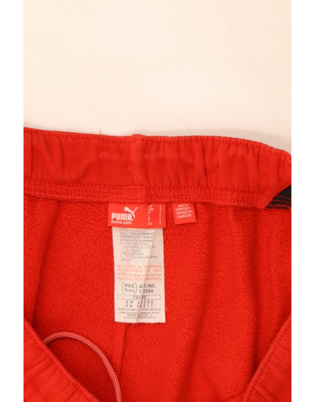 Puma Pantalones De Chándal Para Hombre Joggers Large Rojo Algodón