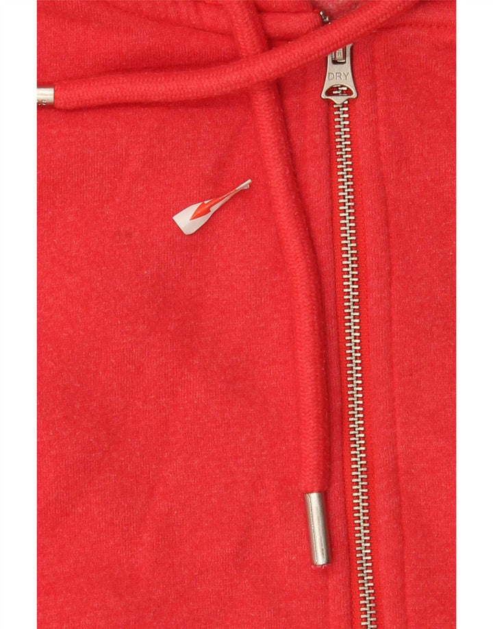 Superdry Sudadera con capucha y cremallera para hombre, tamaño grande, algodón rojo