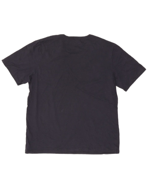 Hugo Boss Hombre Camiseta Top XL Azul Marino Algodón