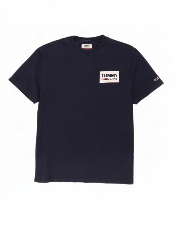 Tommy Hilfiger - Camiseta gráfica para hombre, talla pequeña, algodón azul marino