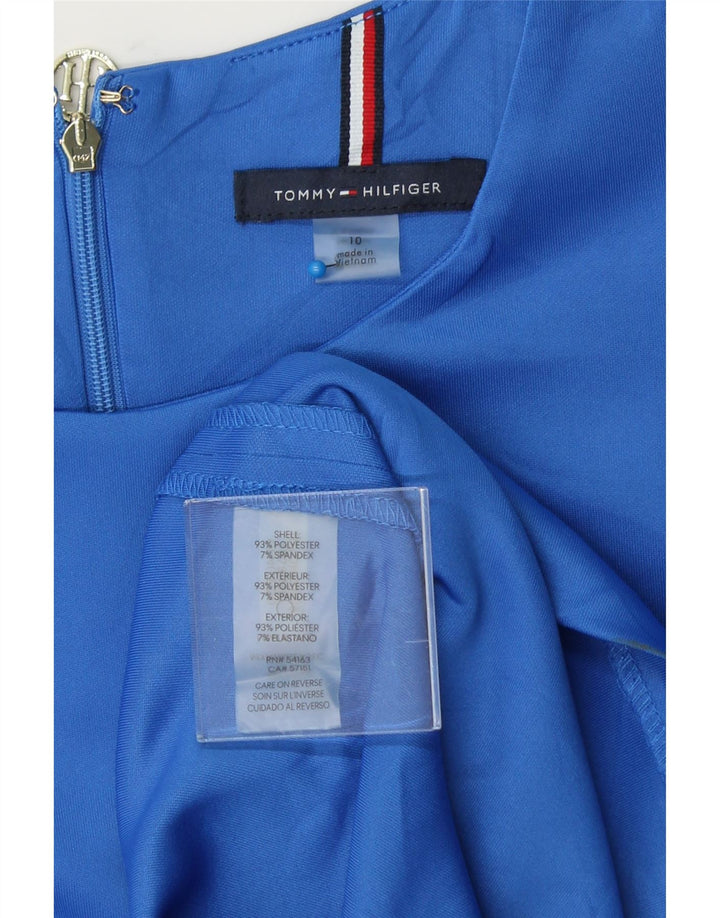 TOMMY HILFIGER Womens Bodycon Dress US 10 Large Blue Polyester Vintage Tommy Hilfiger and Second-Hand Tommy Hilfiger from Messina Hembry 