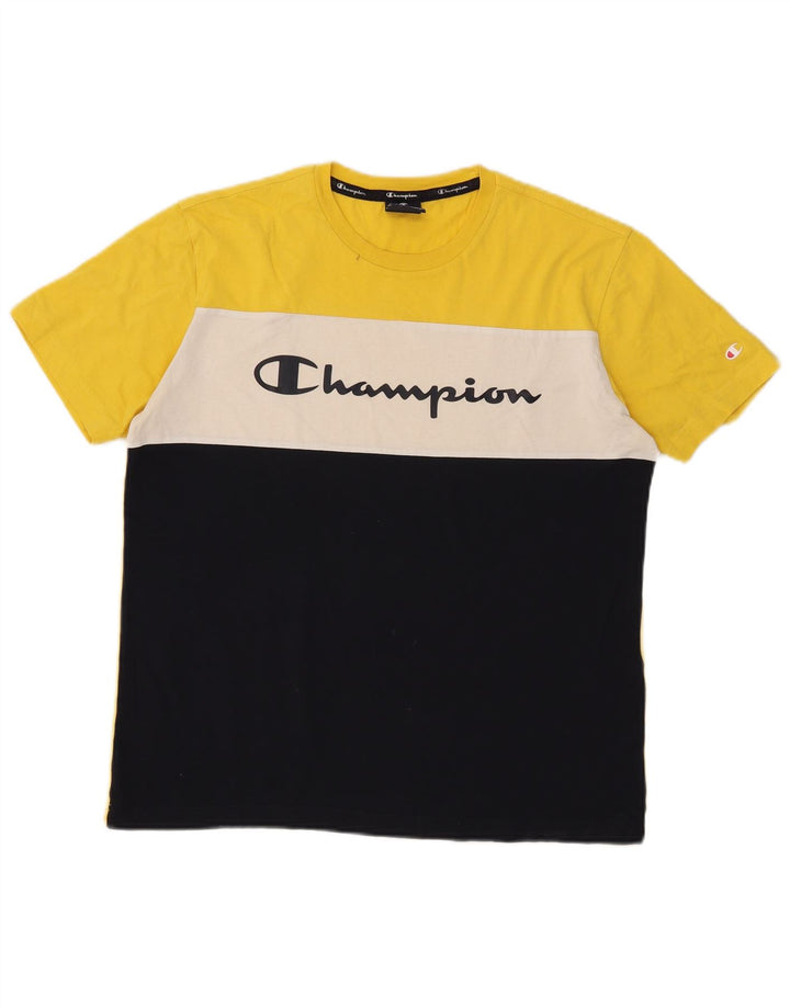 Champion Camiseta Gráfica Para Hombre Top Medium Black Colorblock