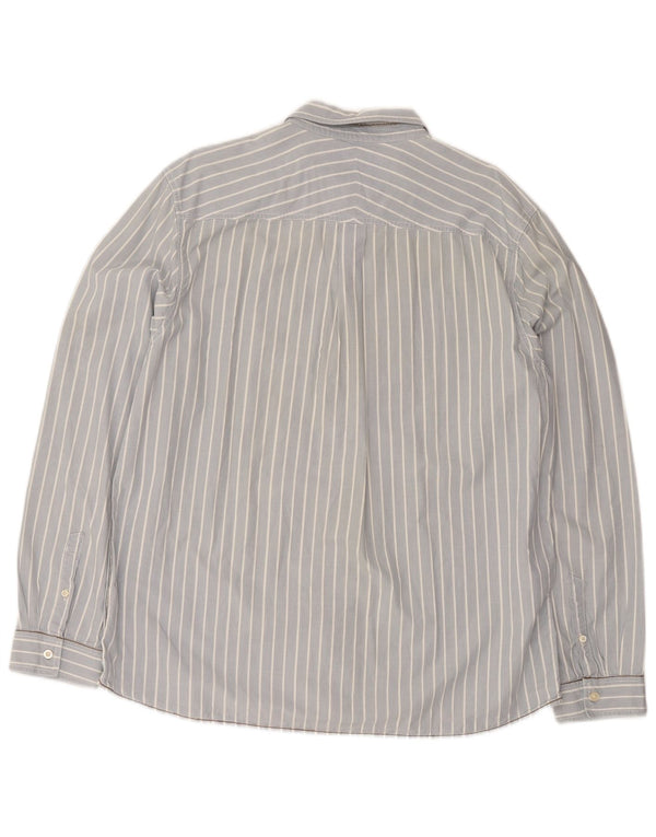 Camisa de corte clásico para hombre de White Stuff, talla 2XL, de algodón a rayas azules