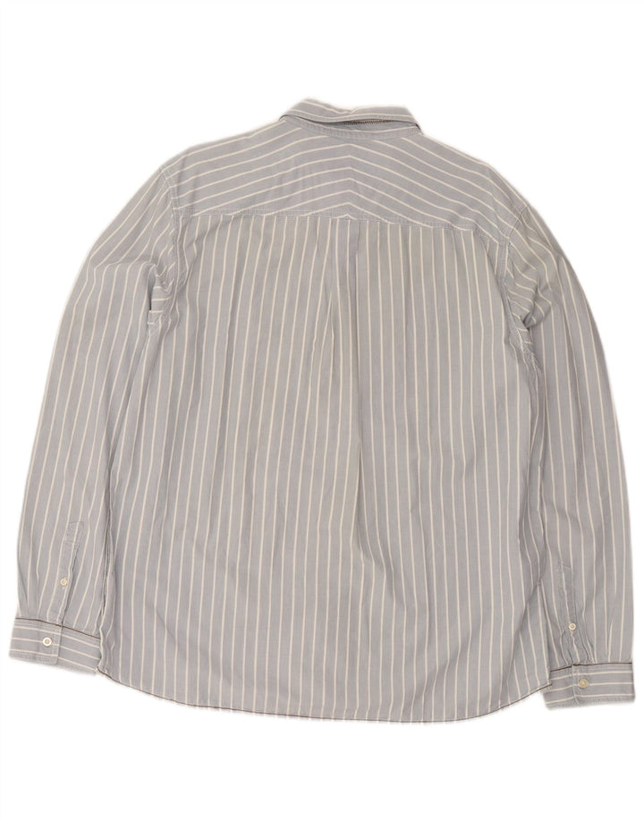 Camisa de corte clásico para hombre de White Stuff, talla 2XL, de algodón a rayas azules