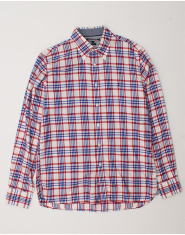 Camisa Tommy Hilfiger Custom Fit de algodón a cuadros multicolores pequeños para hombre