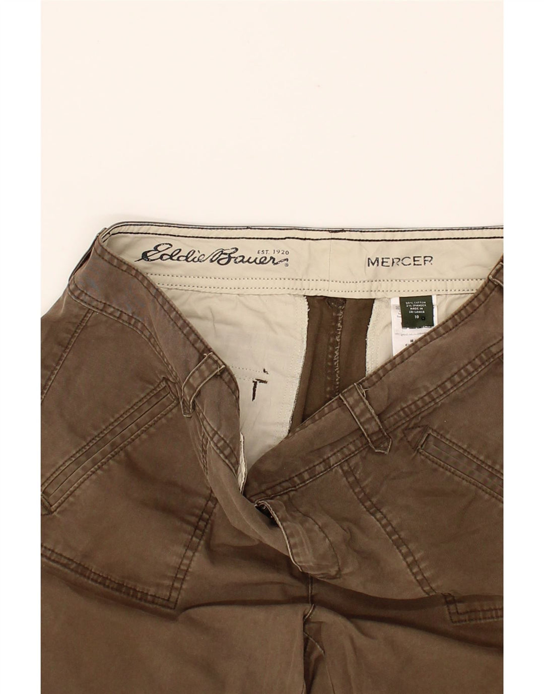 EDDIE BAUER Womens Chino Shorts US 10 Large W32  Grey Cotton Vintage Eddie Bauer and Second-Hand Eddie Bauer from Messina Hembry 