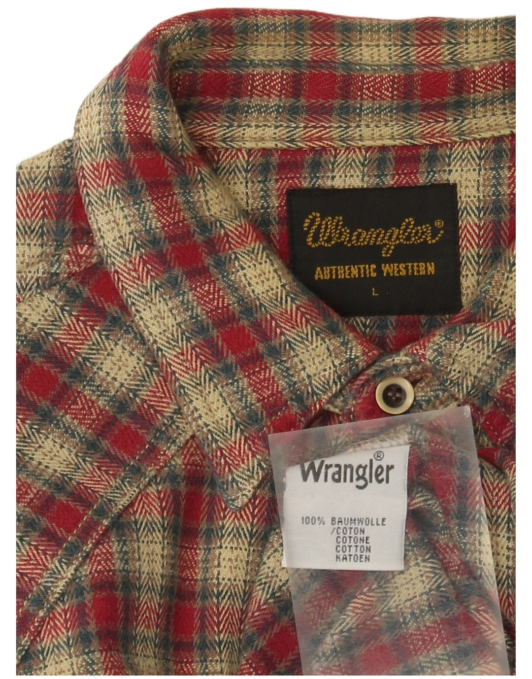 Wrangler Camisa De Franela De Algodón A Cuadros Rojos Grandes Para Hombre