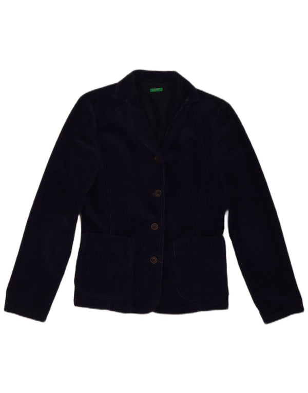 Benetton Chaqueta Americana De Pana De 3 Botones IT 42 Medium Azul Marino