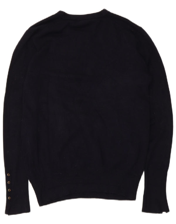 Zara Mujer Jersey Cuello Redondo Jersey UK 40 XL Azul Marino