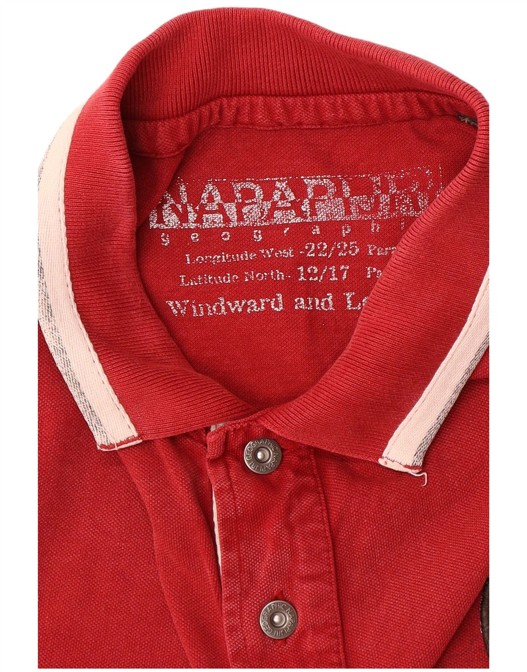 NAPAPIJRI Polo Geographic Hombre Rojo Mediano
