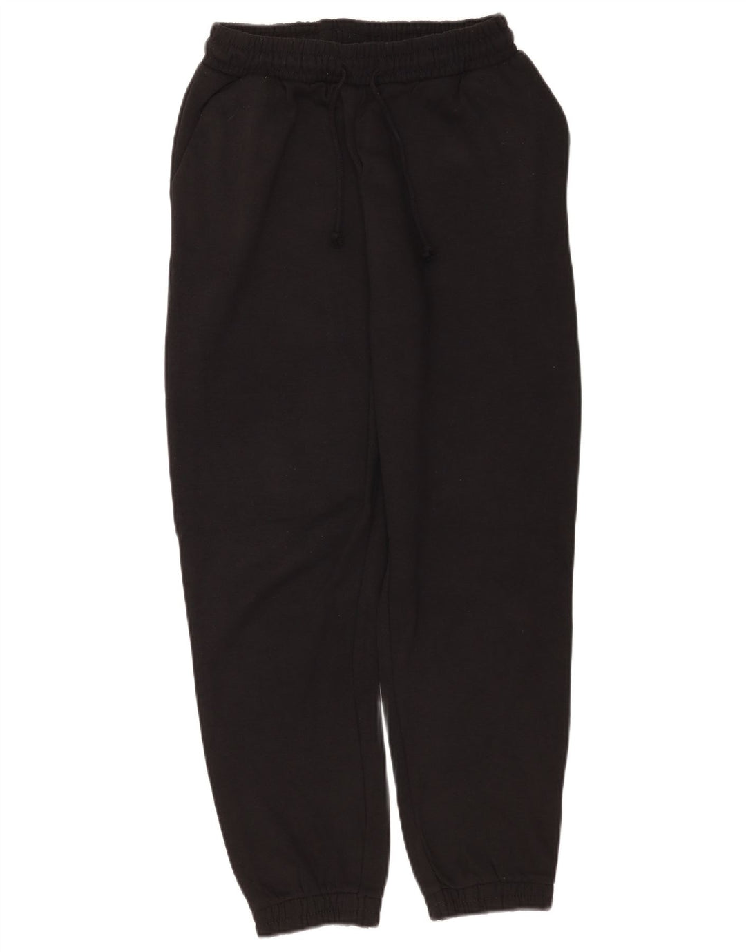 Zara Mujer Pantalones De Chándal Joggers UK 12 Mediano Negro Poliéster