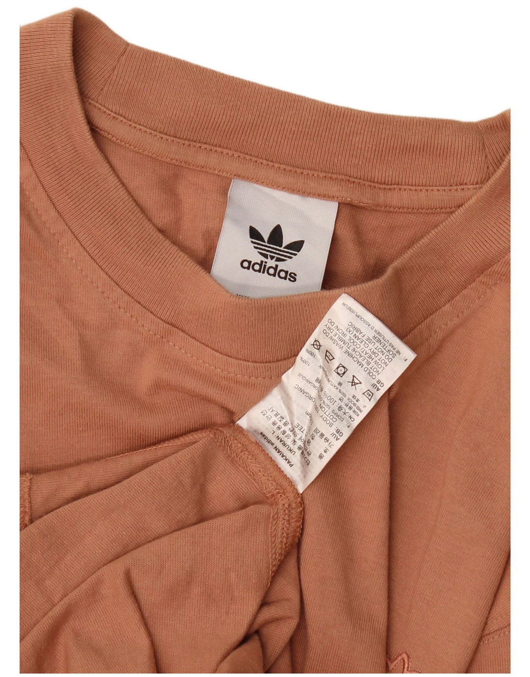 Camiseta Adidas Hombre Top Algodón Marrón Medio