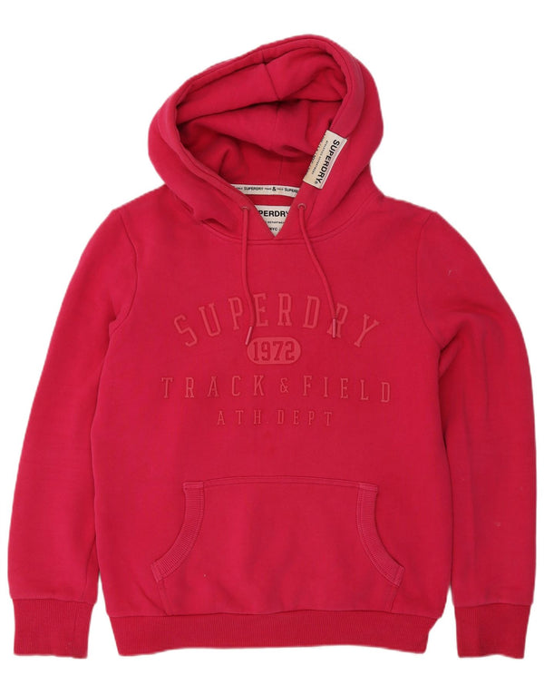 Superdry Jersey con capucha gráfica para mujer Reino Unido 40 Algodón rosa medio