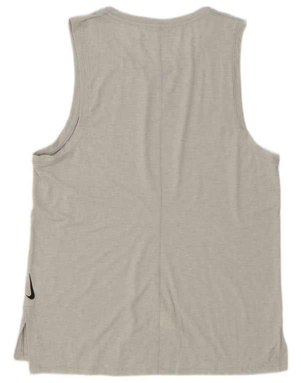 Nike Mens Dri Fit Slim Vest Top Large Grey Polyester