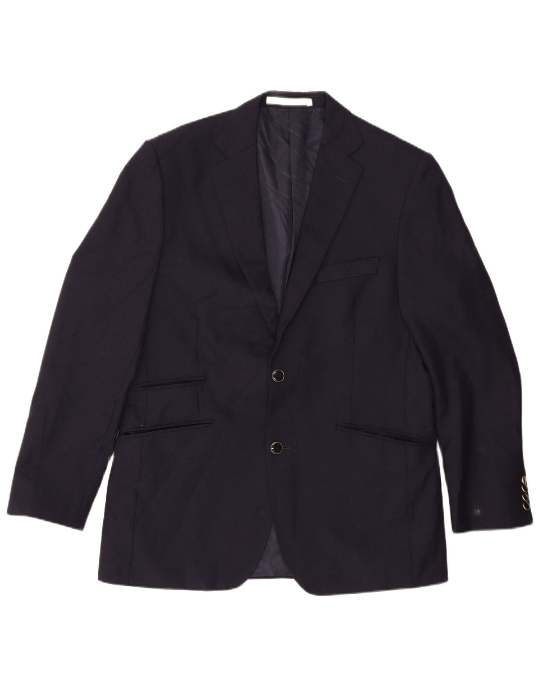 Marks & Spencer Chaqueta tipo blazer con 2 botones para hombre, talla 40, lana azul marino mediana