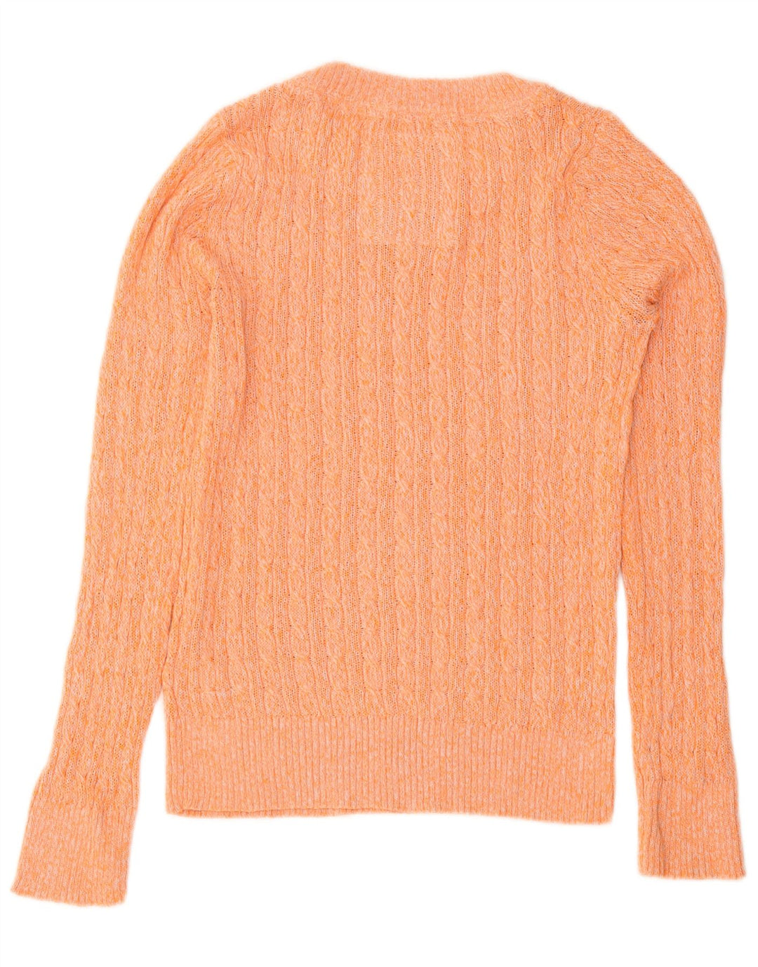 Superdry Jersey de cuello redondo para mujer, talla 44, algodón moteado naranja grande