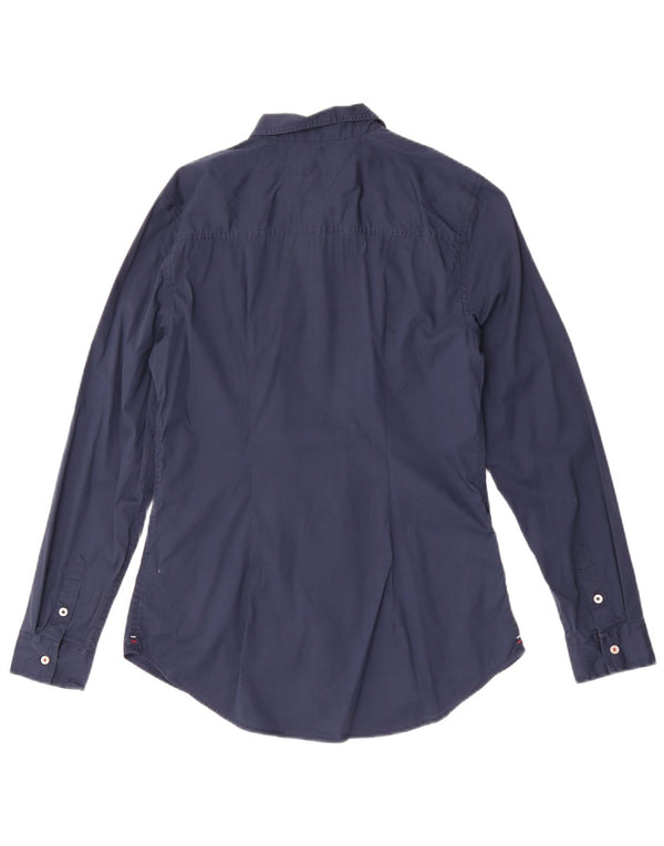 Tommy Hilfiger Camisa para mujer UK 44 Grande Azul marino Algodón