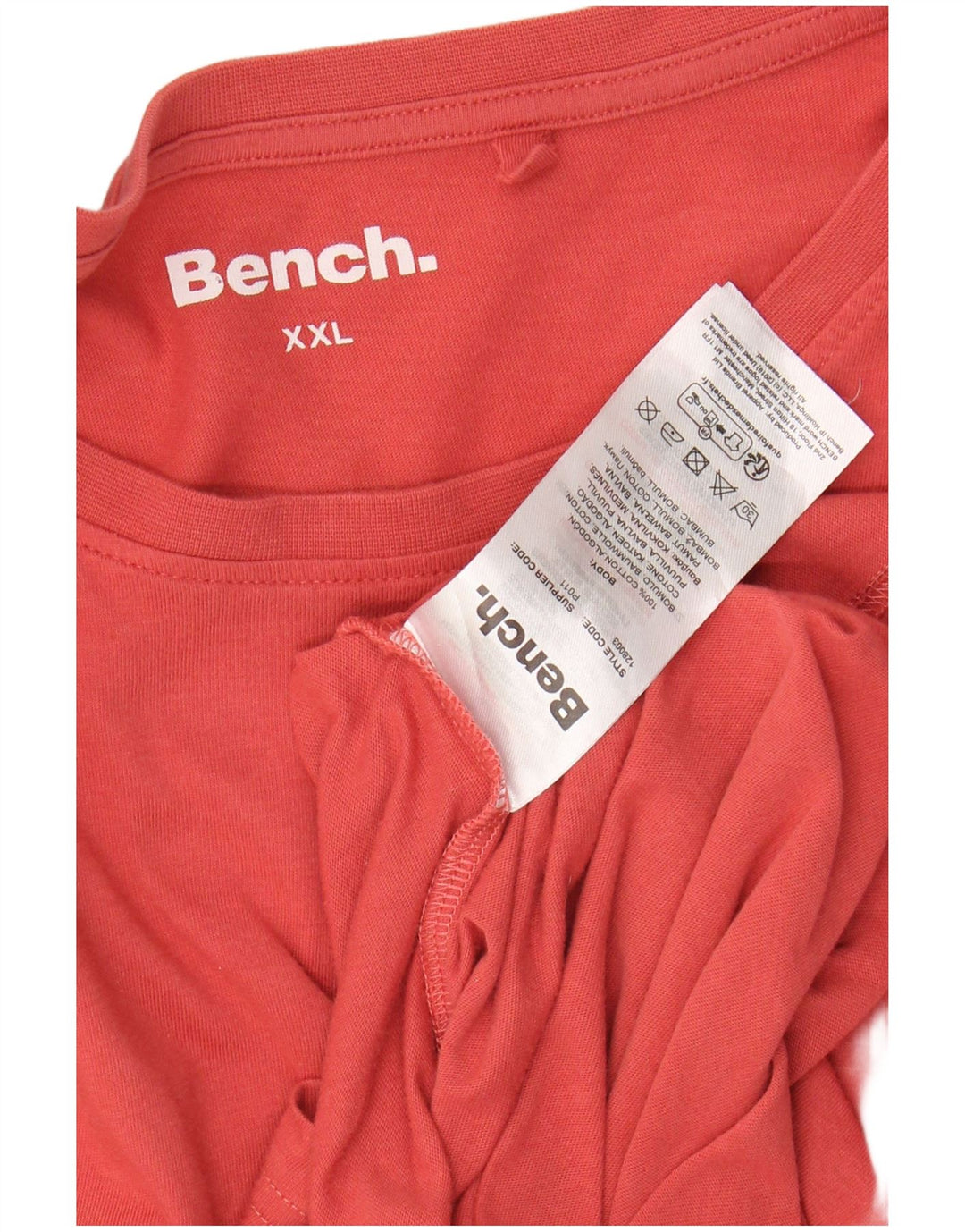 BENCH Camiseta Mujer Top UK 20 2XL Algodón Rojo