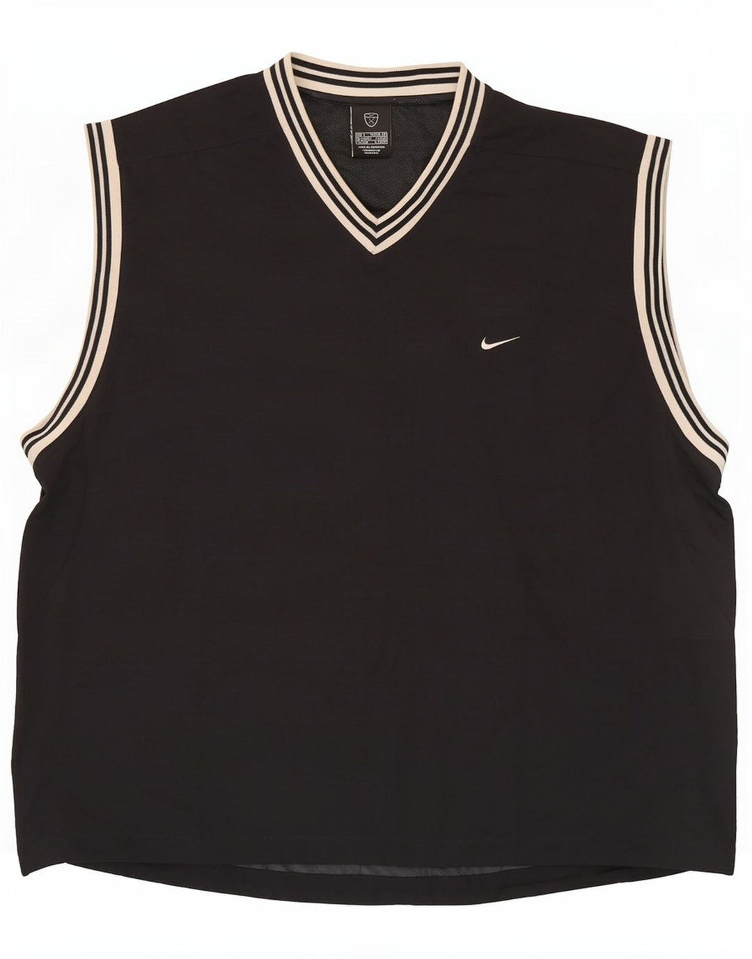 Nike - Camiseta sin mangas para hombre, talla 42/44, nailon negro grande
