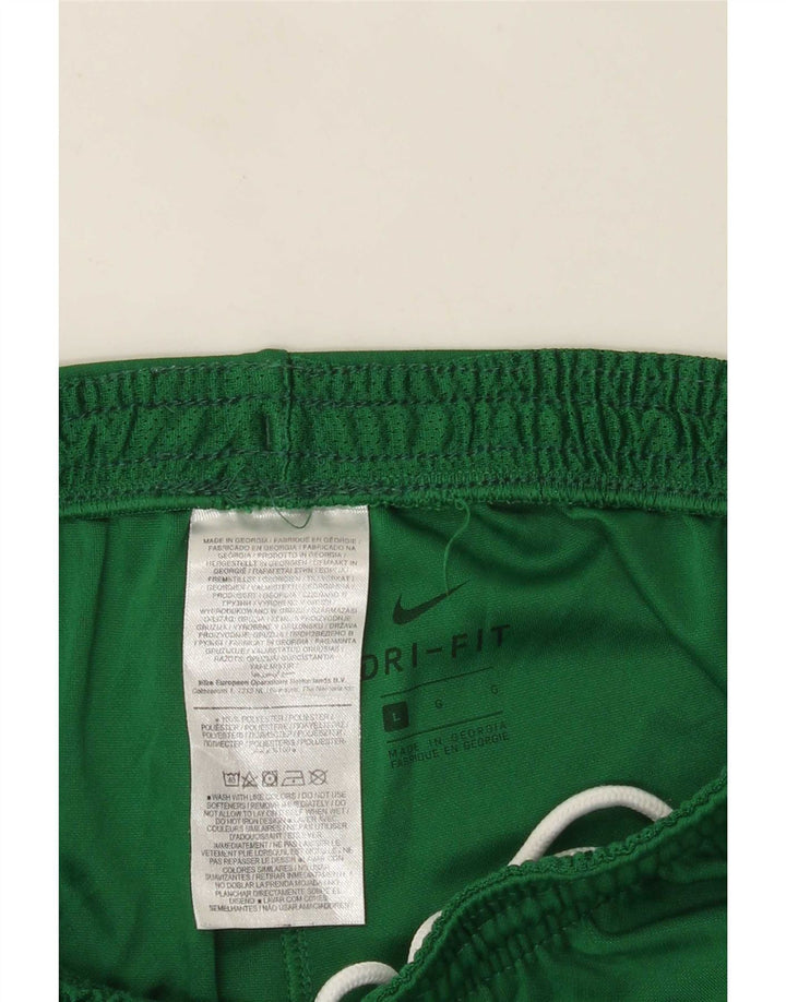Nike - Pantalones cortos deportivos Dri Fit para hombre, poliéster verde grande