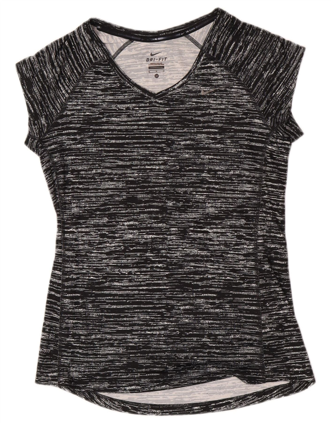 Nike - Camiseta Dri Fit para mujer, talla M, poliéster moteado negro
