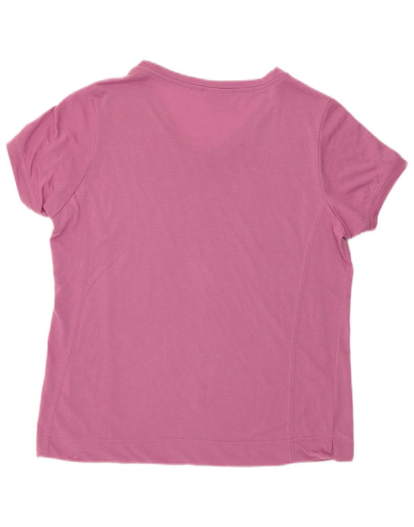 CHAMPION Womens T-Shirt Top UK 14 Medium Pink Polyester