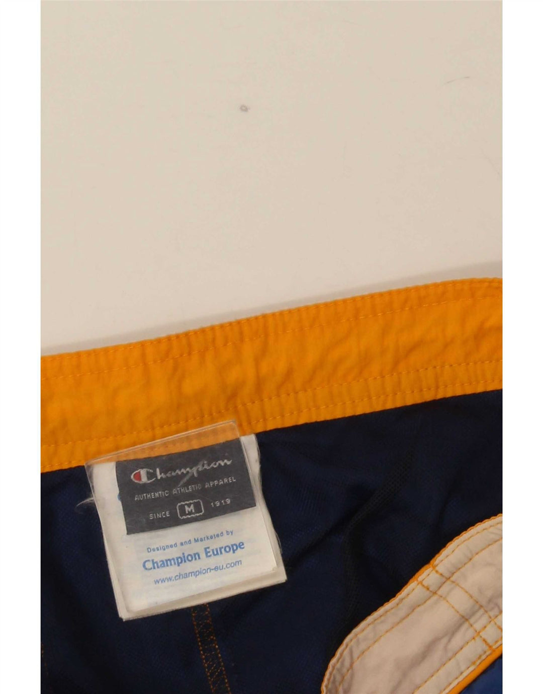 Champion Bañador Corto De Poliamida Color Block Azul Marino Mediano Hombre