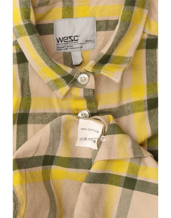 Wezc Camisa de franela para mujer UK 10 Small Multicolor Check Cotton