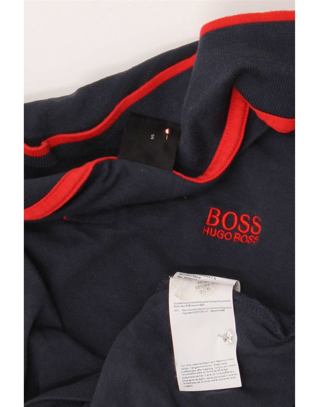 Polo Hugo Boss Hombre Pequeño Algodón Azul Marino