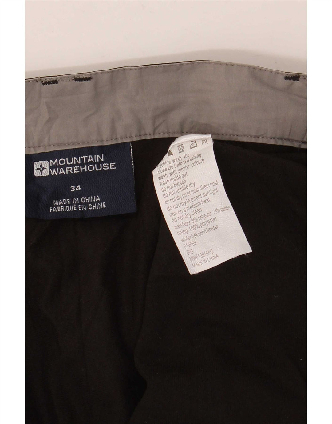 Pantalones cargo rectos para hombre de Mountain Warehouse W34 L30 Poliéster negro