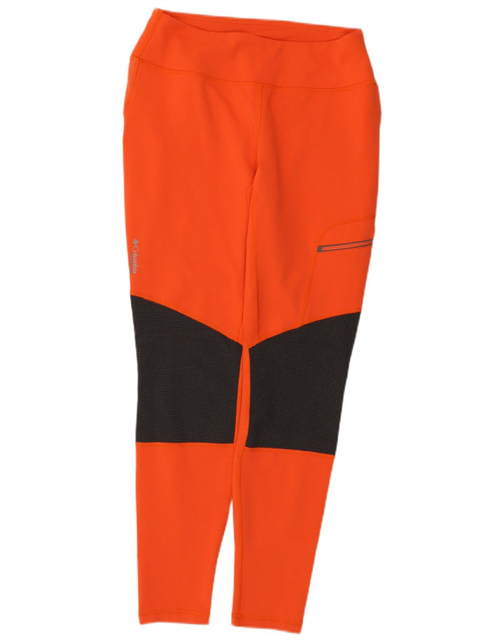 Columbia Leggings Omni-Shield para mujer UK 42 Mediano Naranja Colorblock