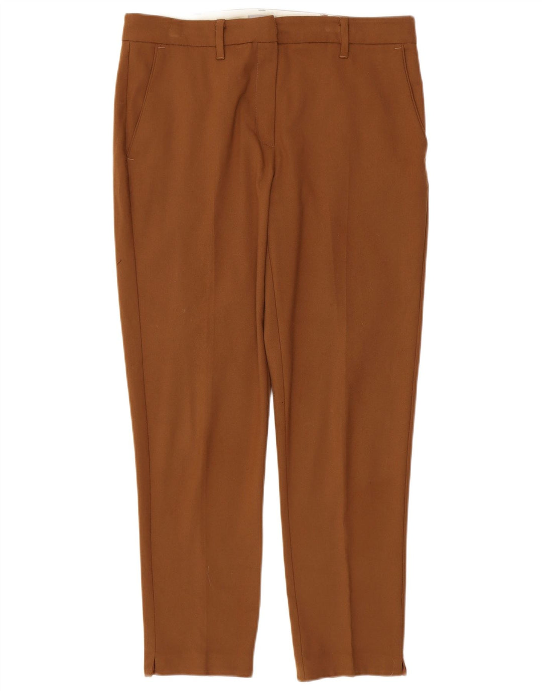 MARELLA Pantalones de traje ajustados para mujer UK 40 Large W34 L28 Marrón Poliéster