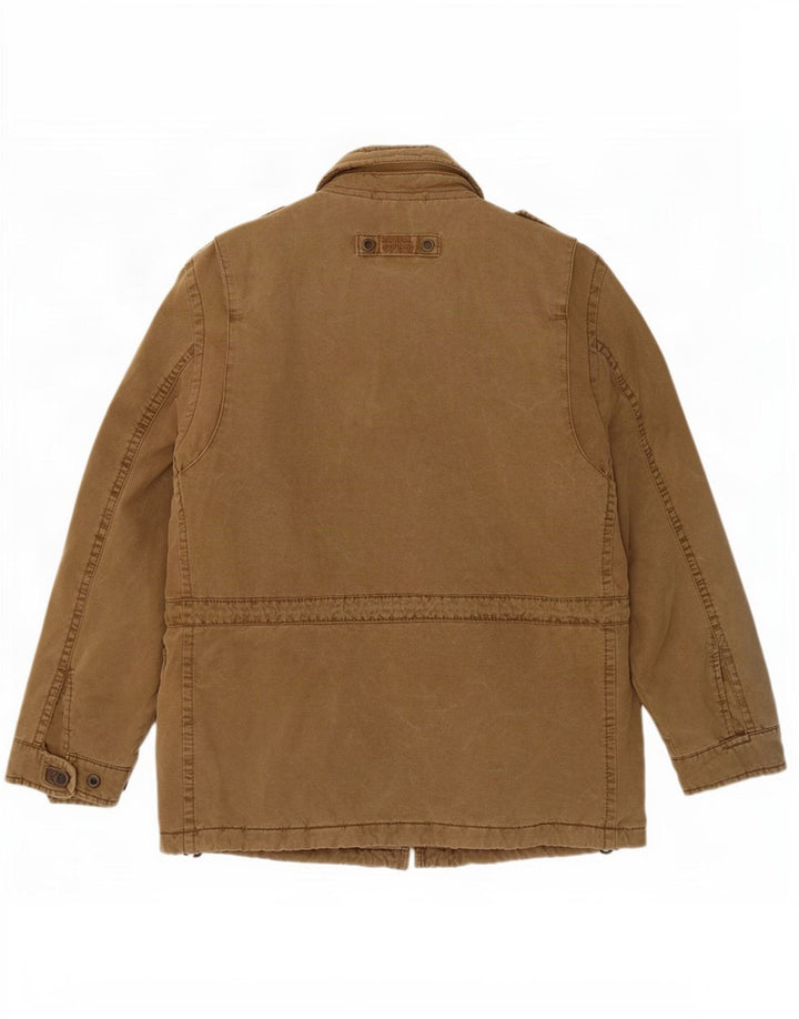 Camel Active Chaqueta militar acolchada para hombre EU 50 Large Algodón caqui