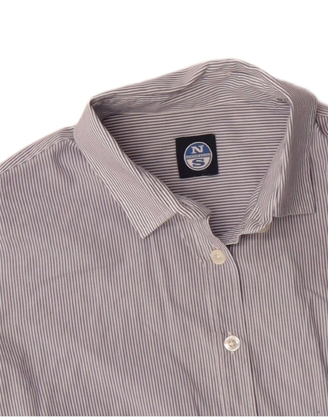 Camisa para mujer North Sails UK 40 Small Azul Rayas Algodón