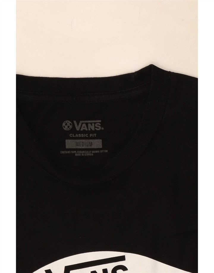 Vans Camiseta con gráfico de ajuste clásico para hombre Top mediano de algodón negro
