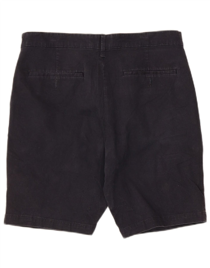 MARKS & SPENCER Pantalones cortos chinos de corte regular para hombre W32 Algodón azul marino medio