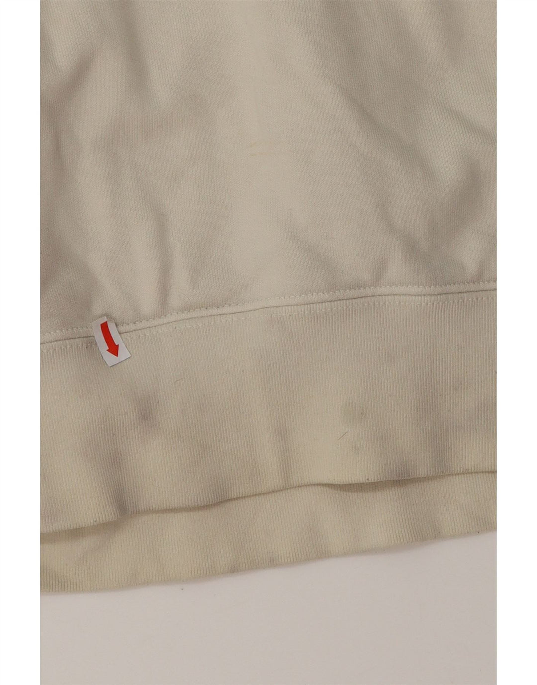 ADIDAS Sudadera con capucha para mujer UK 14 Mediana de algodón blanco roto