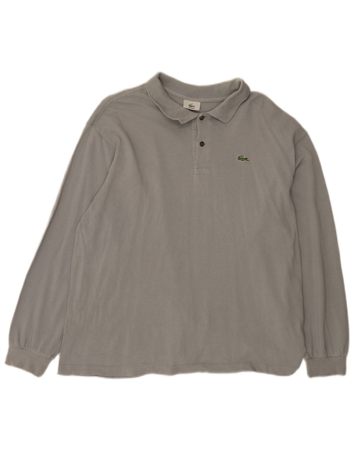 Lacoste Polo de manga larga para hombre talla 8 3XL gris