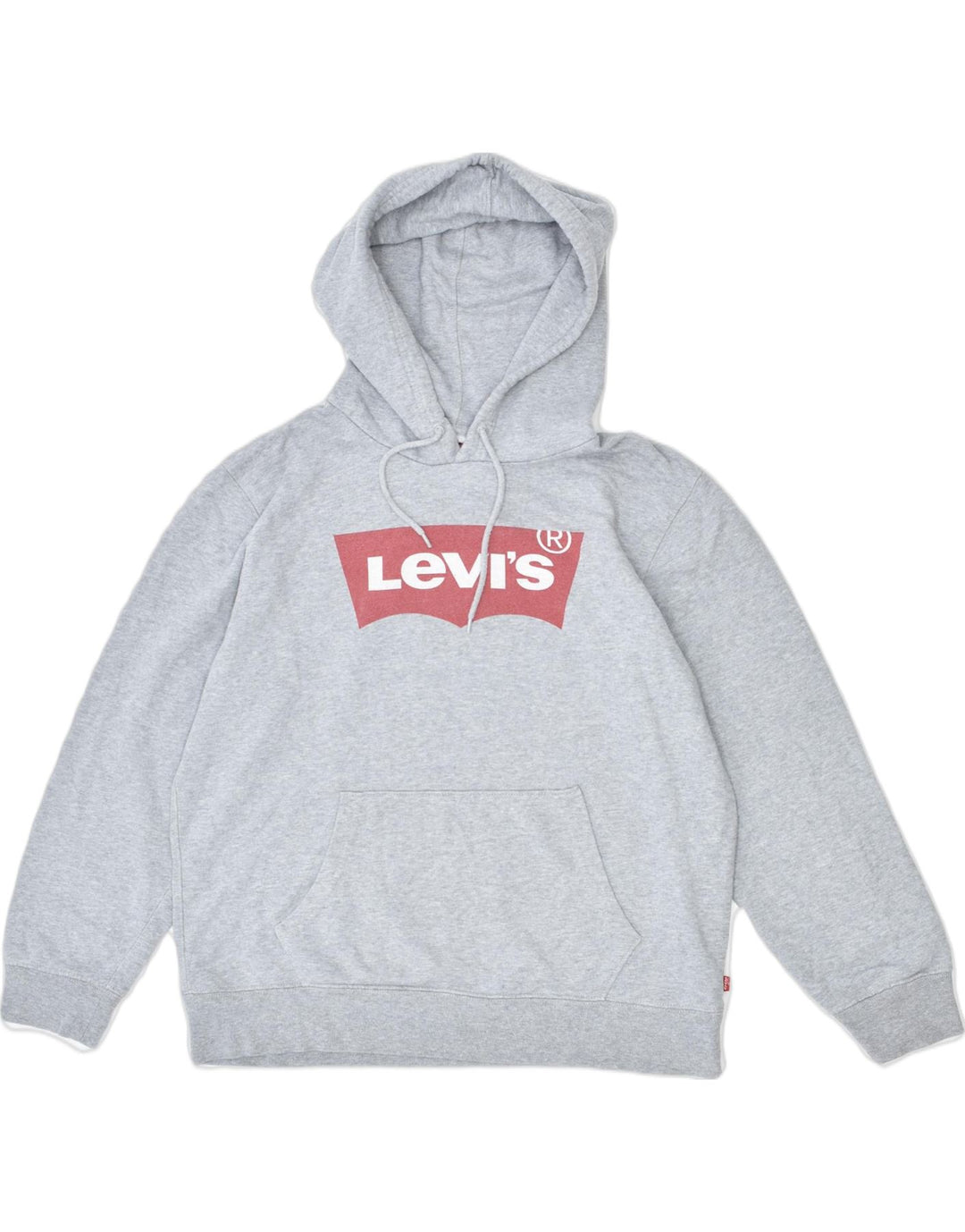 LEVI'S Mens Graphic Hoodie Jumper Small Grey Cotton Sports | Vintage | Thrift | Second-Hand | Used Clothing | Messina Hembry 
