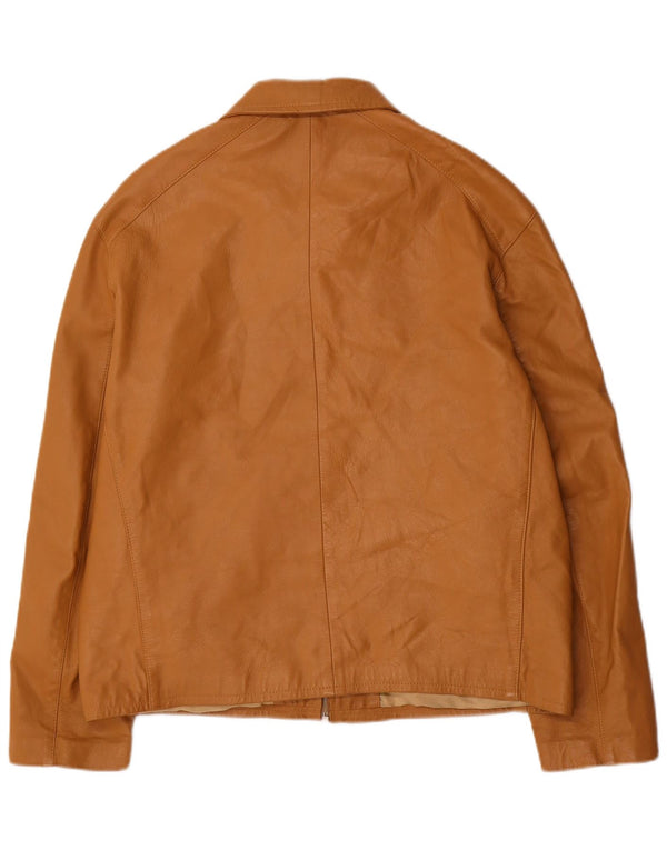 Peruzzi Chaqueta de cuero para mujer IT 52 2XL Cuero beige