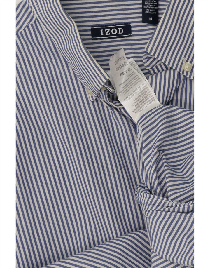 Camisa Izod para hombre de algodón a rayas azul medio