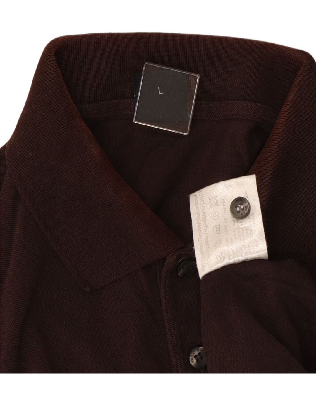 Hugo Boss Polo para hombre de algodón marrón grande