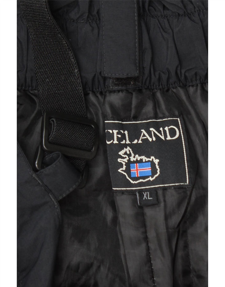 Pantalones de esquí con peto Islandia para hombre XL Nylon negro