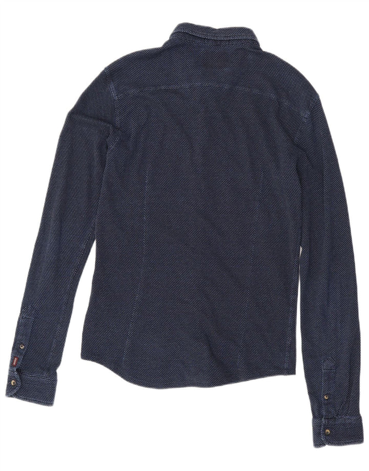 Camisa Scotch & Soda Hombre Mediana De Algodón Con Motivos Azul Marino